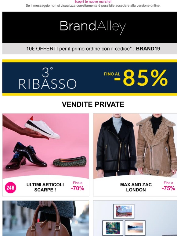 Ultimi articoli scarpe  (-70%), Max and Zac London (-75%), Borse invernali (-70%) y otras 4 ventas más