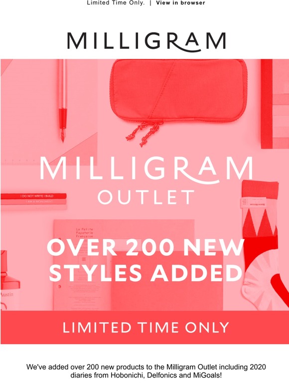 Milligram Outlet — Over 200 new styles added!