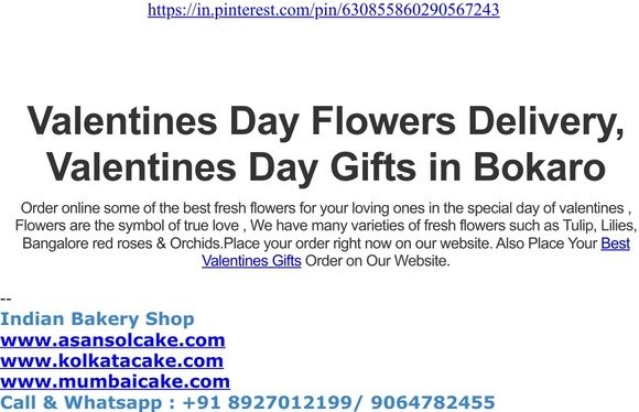 Valentines Day Flowers Delivery, Valentines Day Gifts in Bokaro