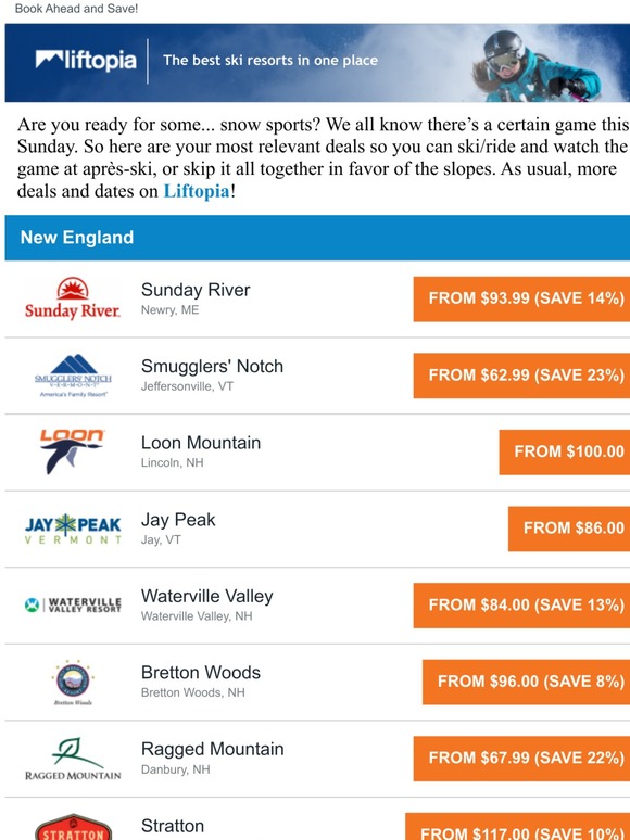 ⛷️Big lift ticket deals before the big game 🏈
