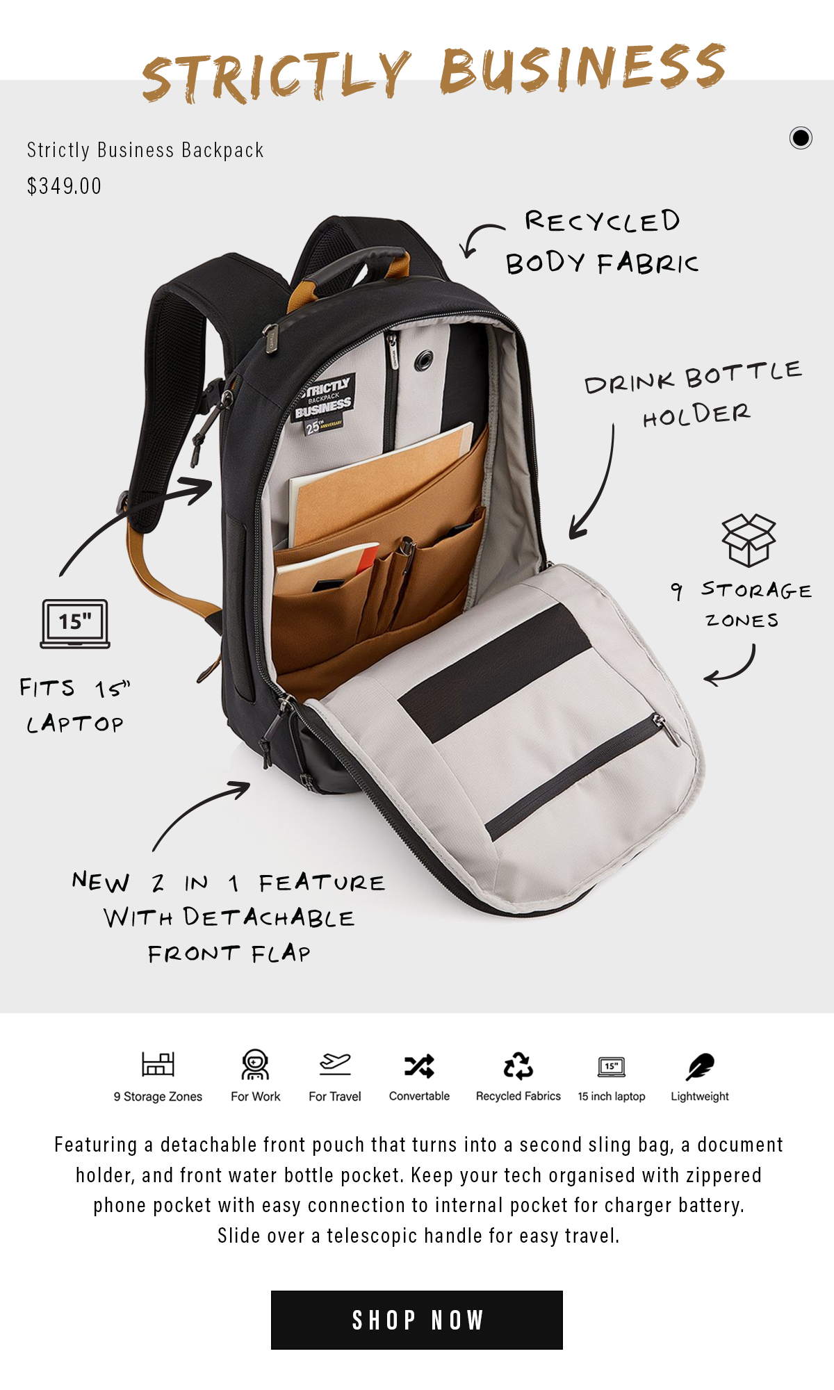 strictly business backpack