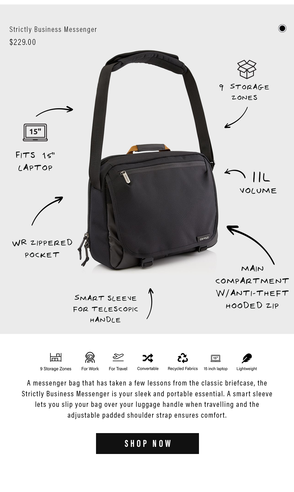 strictly business backpack