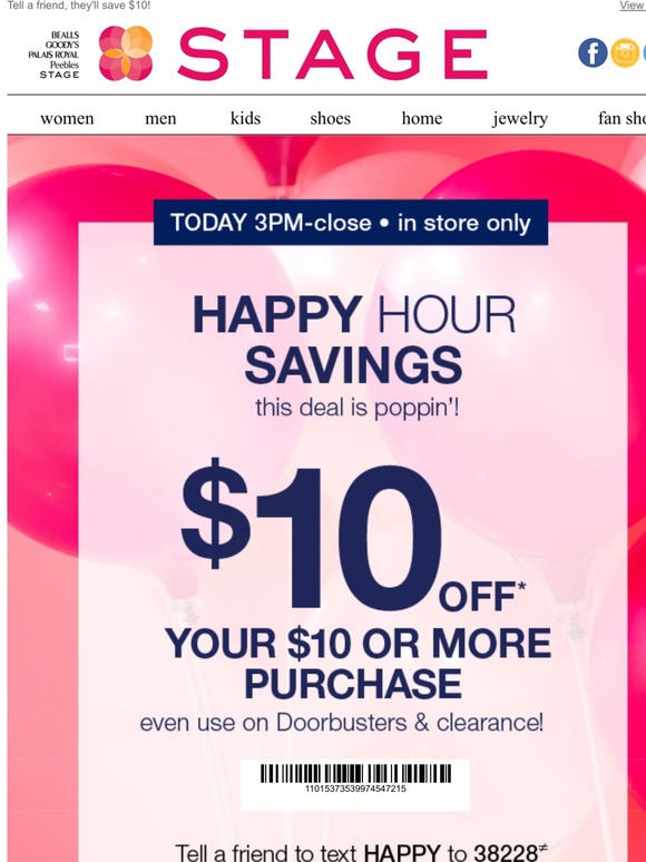 Save $10 during Happy Hour!