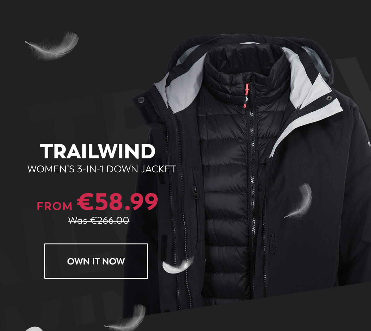 trailwind women's 3 in 1 down jacket