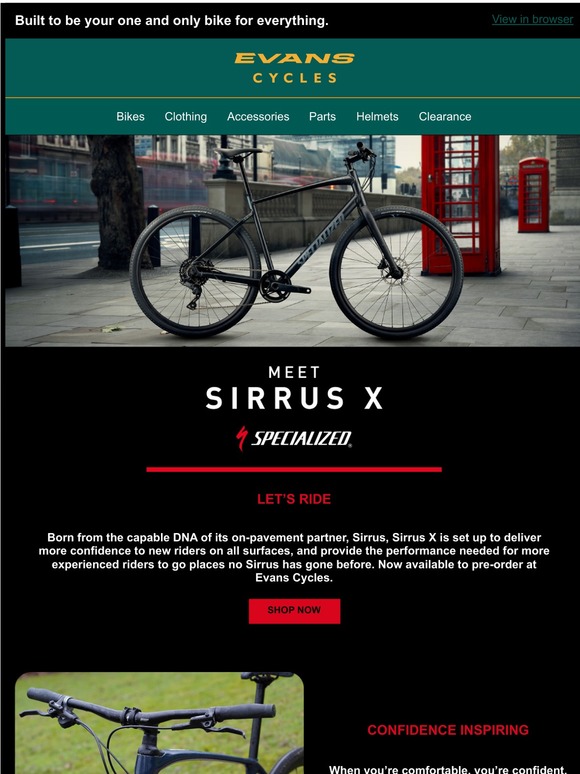 evans specialised sirrus