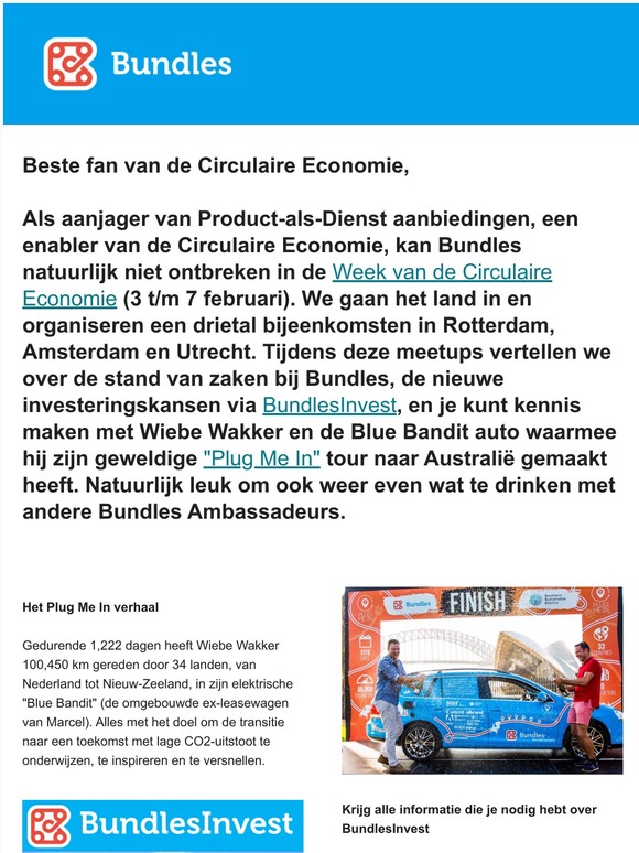 Nieuwsbrief Bundles Januari 2020: Meetups Week vd Circulaire Economie
