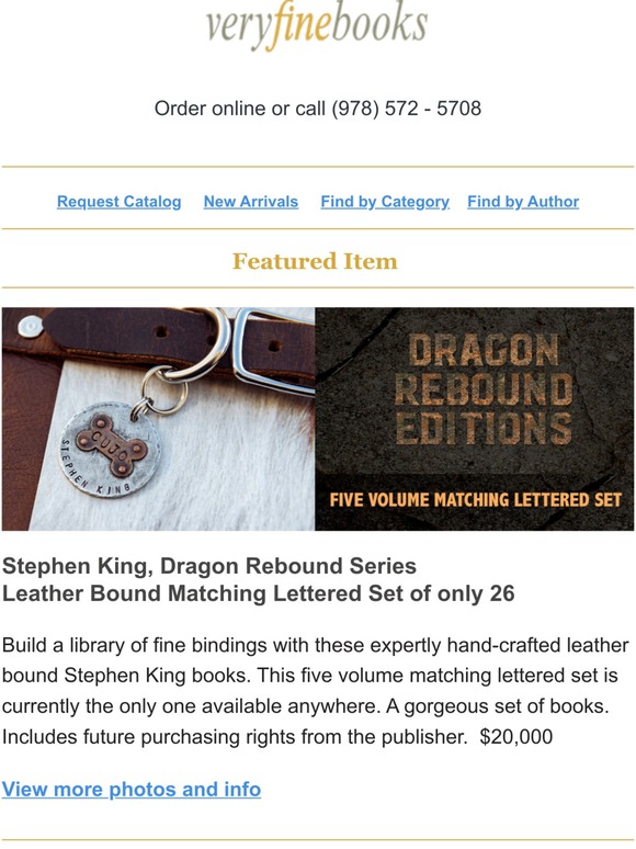 Stephen King dragon rebound lettered set and other collectible literature