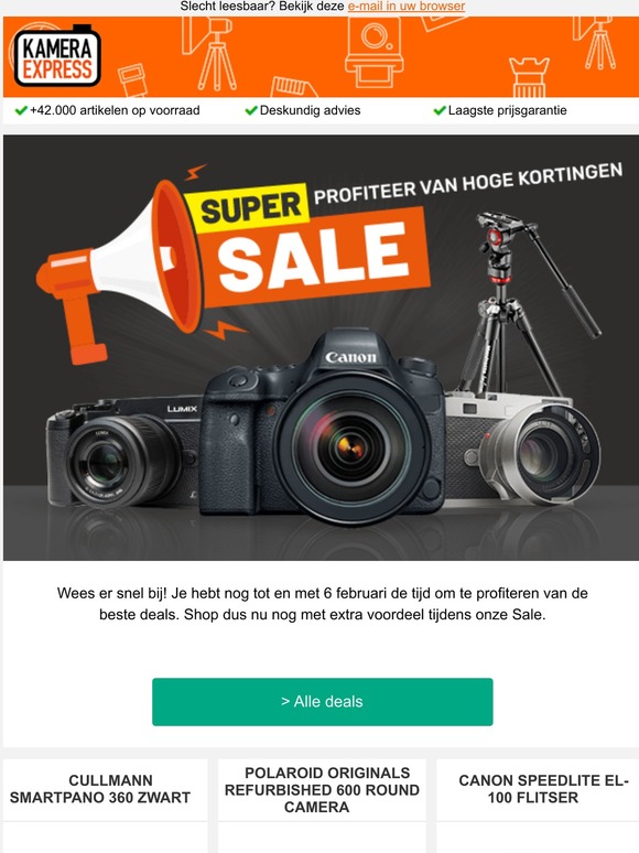 Sale, je hebt nog t/m 6 februari om te profiteren van de hoogste kortingen