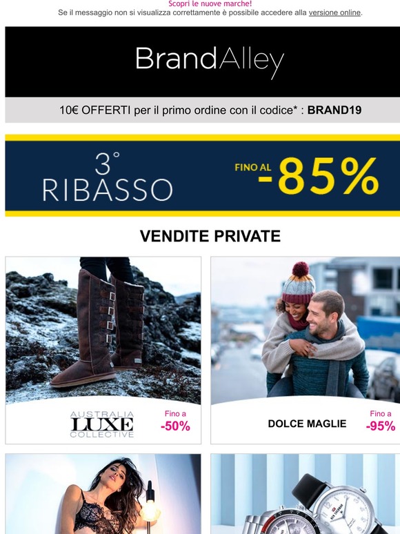 Australia Luxe Collective (-50%), Dolce Maglie (-95%), Audace  (-80%)  e altre 4 vendite online