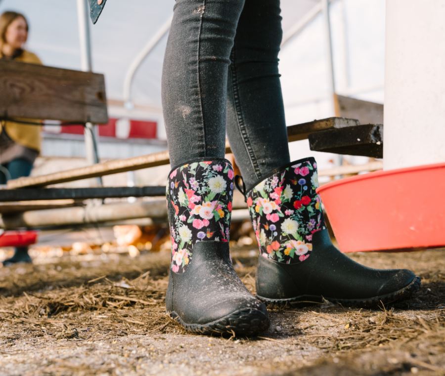floral muck boots