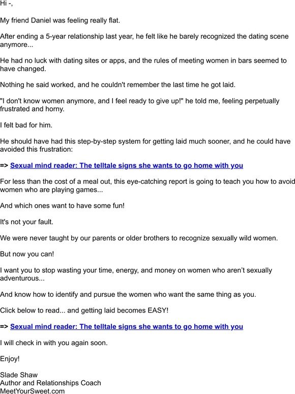 Step by step method for getting laid