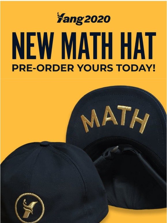 Andrew Yang Official Math Hat Rare South Carolina State Canvass Captain Edition 