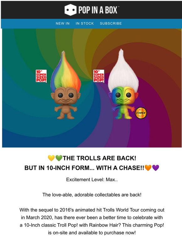 funko pop rainbow troll chase