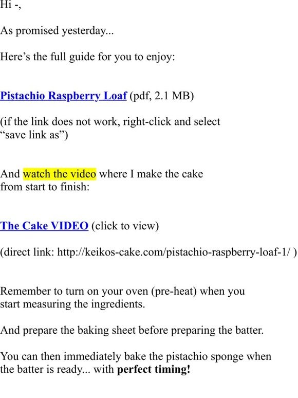 [Keiko#11] full Guide + Video: Pistachio Raspberry Loaf