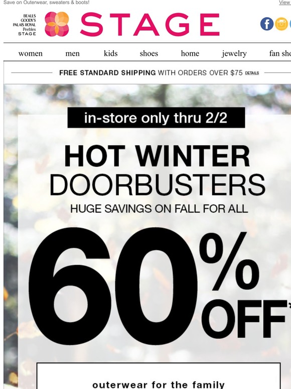 🔥 60% Off TOO HOT Winter Doorbusters!