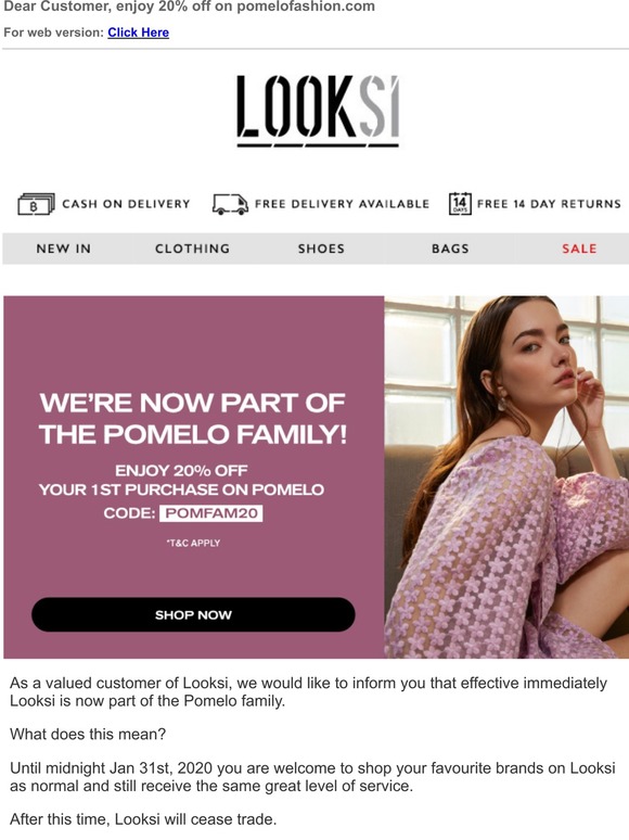 Looksi has joined the Pomelo Family.