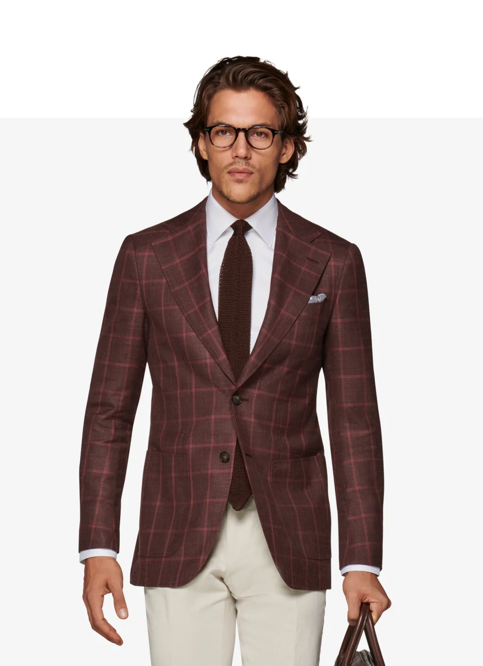 suitsupply burgundy suit