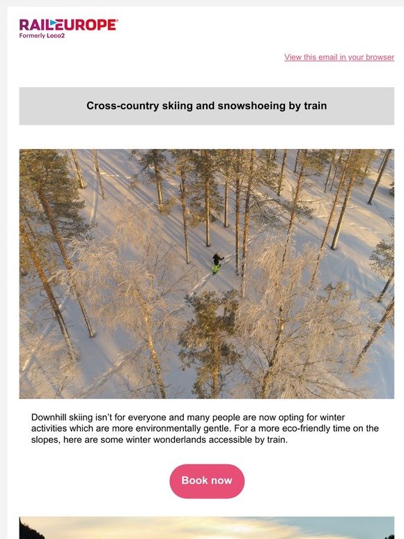 🚞 Cross-country skiing destinations reachable by train  ❄