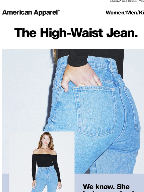 mens high waisted jeans american apparel