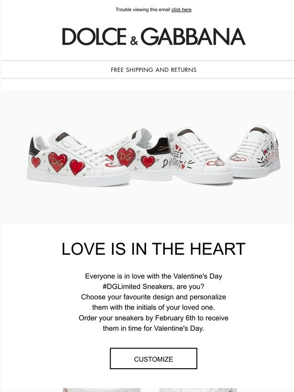 Dolce & Gabbana: The #DGLimited Sneakers for Valentine's Day | Milled