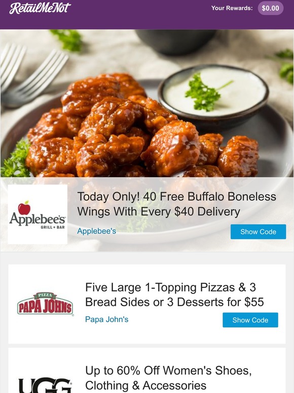 papa john's menu wings prices