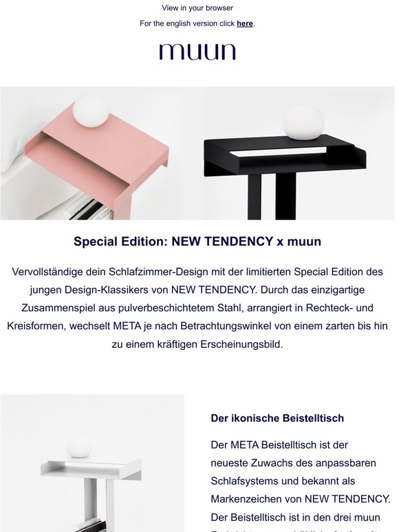 Special Edition: muun x NEW TENDENCY META Side Table