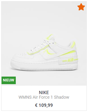 nike air force 1 dames nieuw