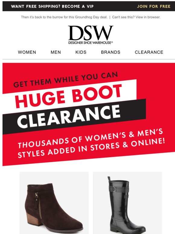 dsw men's boots clearance