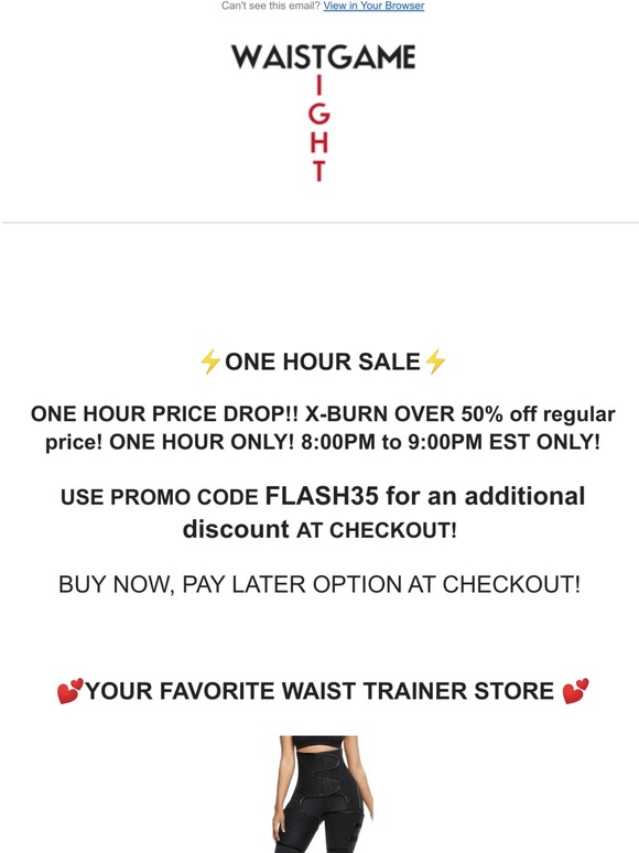 buy now pay later waist trainer