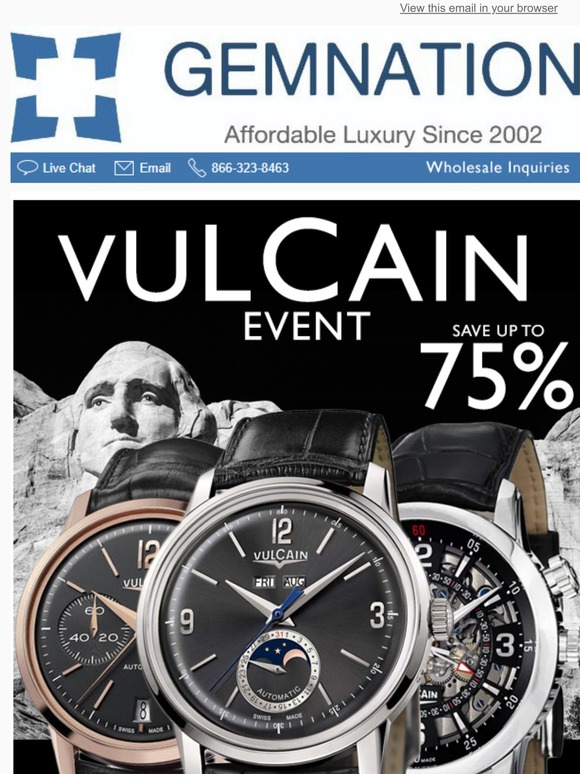 Vulcain Timepieces – Save Up To 75% | Only at Gemnation