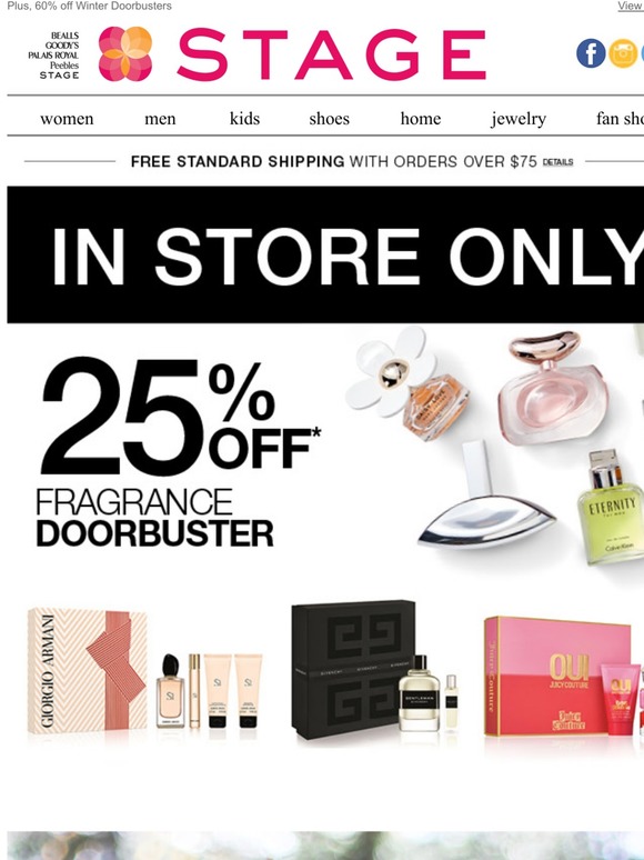 NOW: 25% off Fragrance Doorbuster