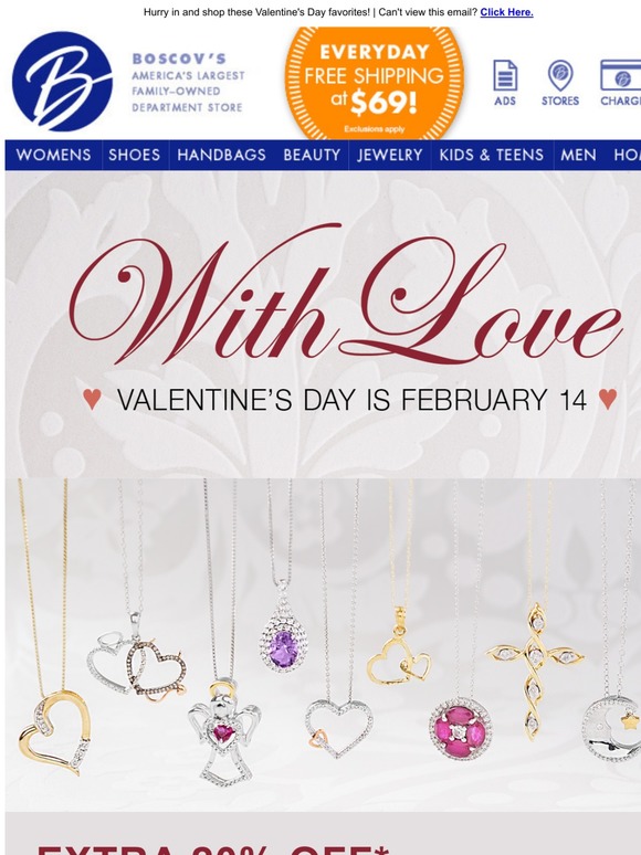 Boscov's With Love! Extra 1020 off Fine Jewelry Milled