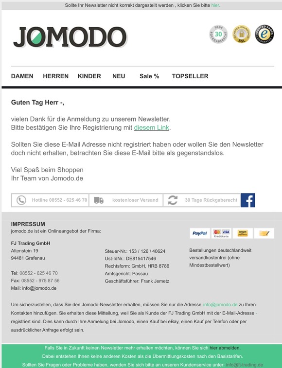 Anmeldung zum Jomodo-Newsletter