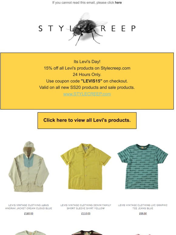 levi's 15 off code