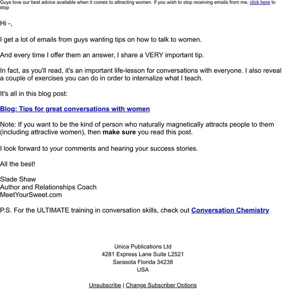 Blog: Tips for great conversations with women