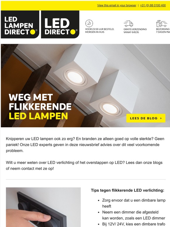 Ledlampendirect NL 💡 Knipperende LED lampen? Geen paniek! Milled