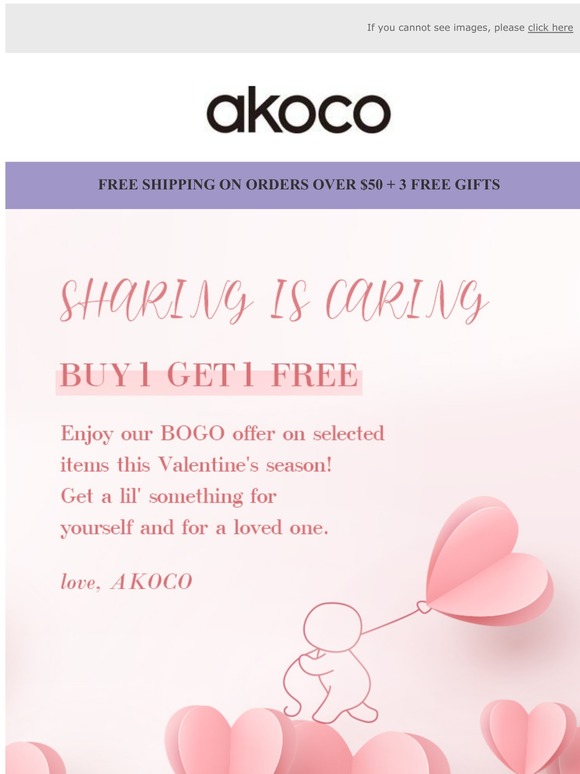 [BOGO OFFER 😘] Valentine's Day Sale Buy 1 Get 1 Free 💝