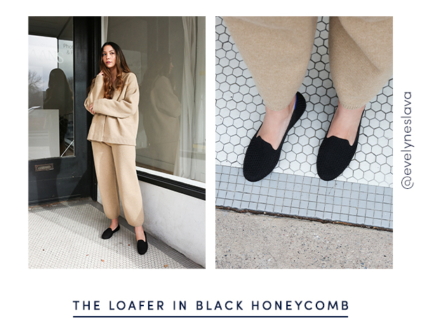 rothys black honeycomb loafer