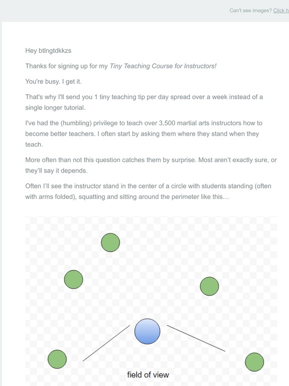 Tip #1 - Don't stand in the center while teaching