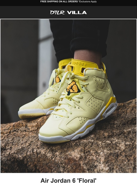 jordan 6 yellow floral