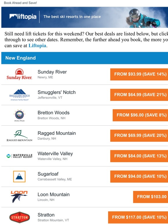 Deal Alert - This Weekend's Best Lift Ticket Savings