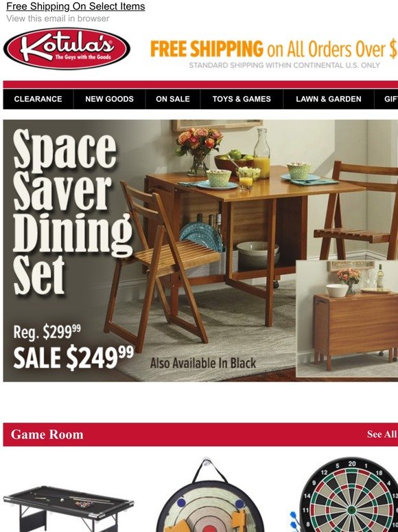 A Furniture Favorite: Space Saver Dining Set On Sale!