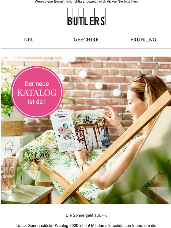 Butlers Unser neuer SonnenstückeKatalog ist da! Milled