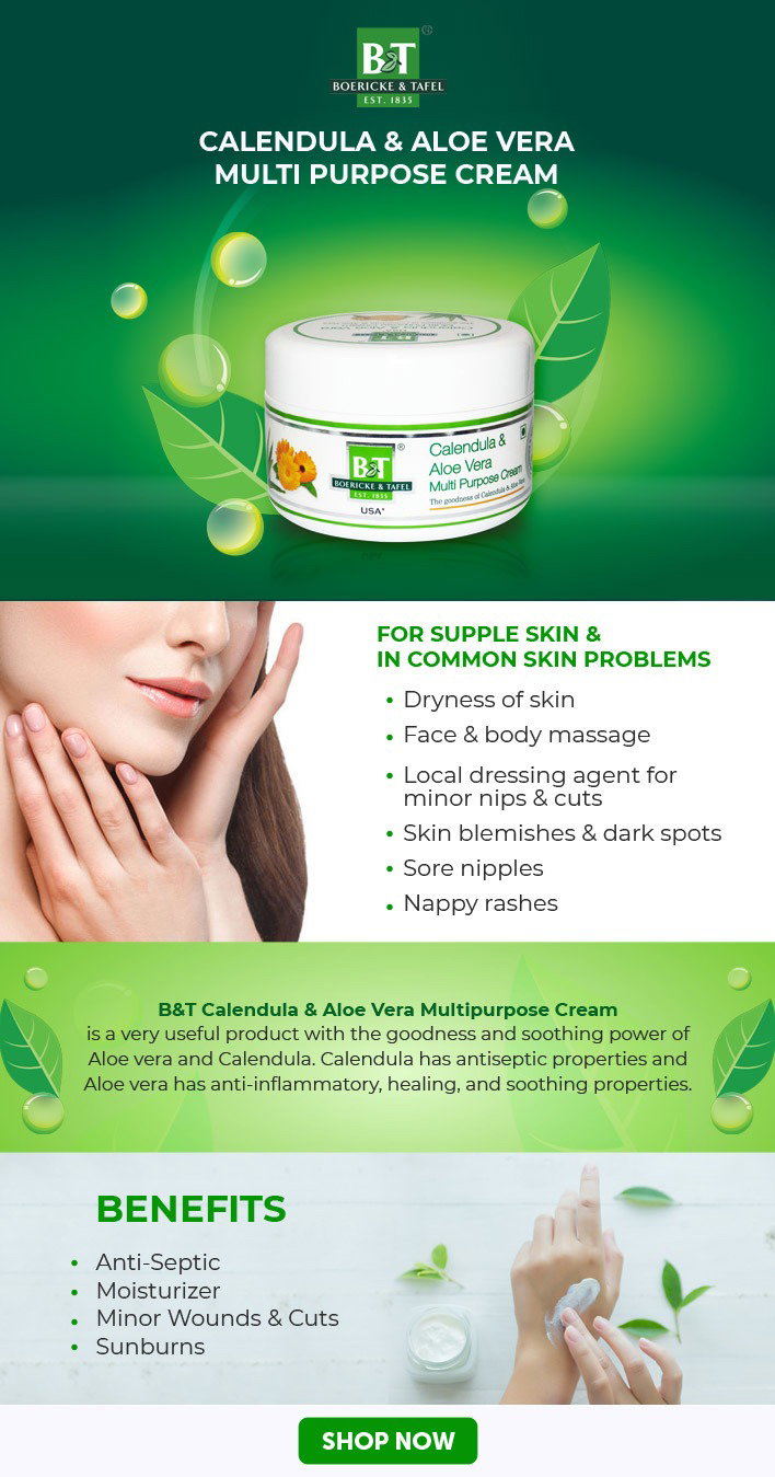 calendula and aloe vera cream
