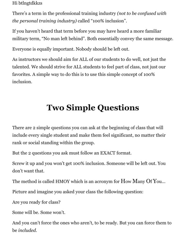 Tip #2: 100% Inclusion