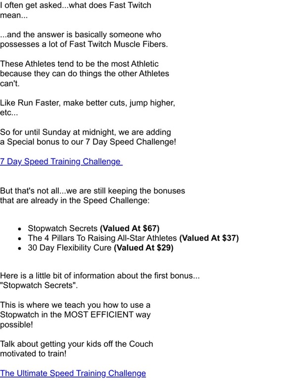 Re: Fast Twitch Athlete?