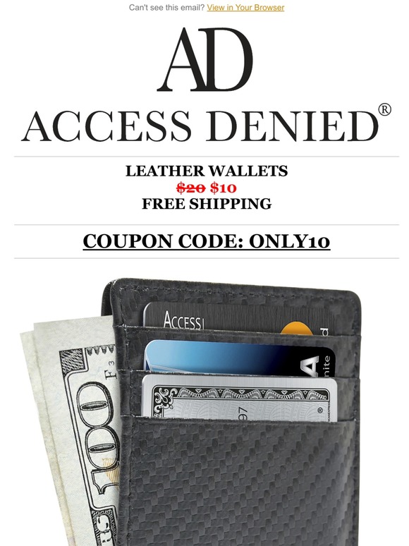 Access Denied Wallets Leather Wallets 10 Shipped Choose a