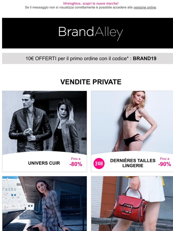 Speciale pelle (-80%), Ultime taglie intimo (-90%), Nife Colett (-80%) e altre 4 vendite online