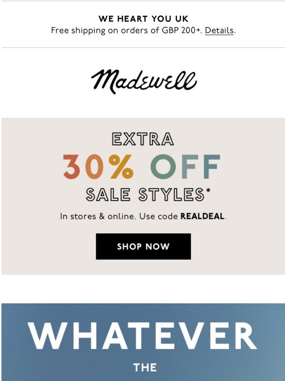 Madewell UK Whatever the weather Milled