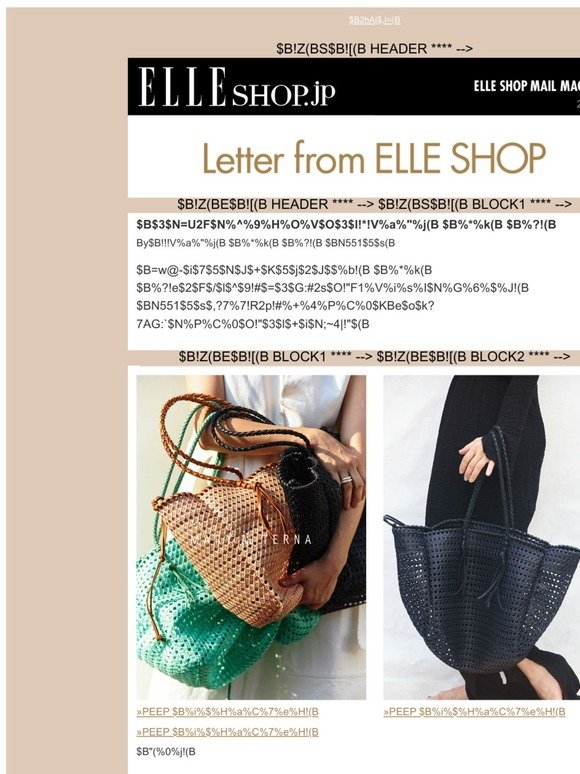 Elle Shop この春夏のマストハブはこれ メアリ オル ターナ の新素材メッシュバッグに釘付け Letter From Elle Shop Milled